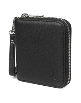 Aarni deer skin mini Clutch-wallet black/silver