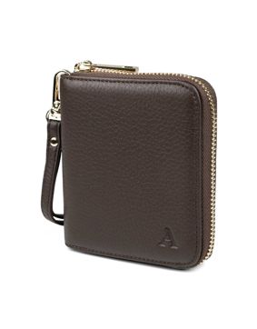 Aarni brown Mini Clutch wallet gold