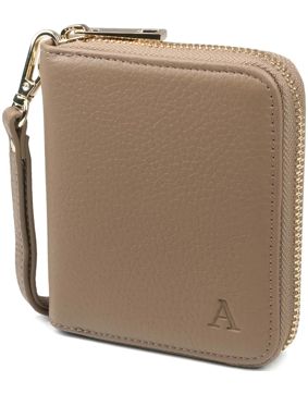 Aarni deer skin mini Clutch-wallet sand/silver