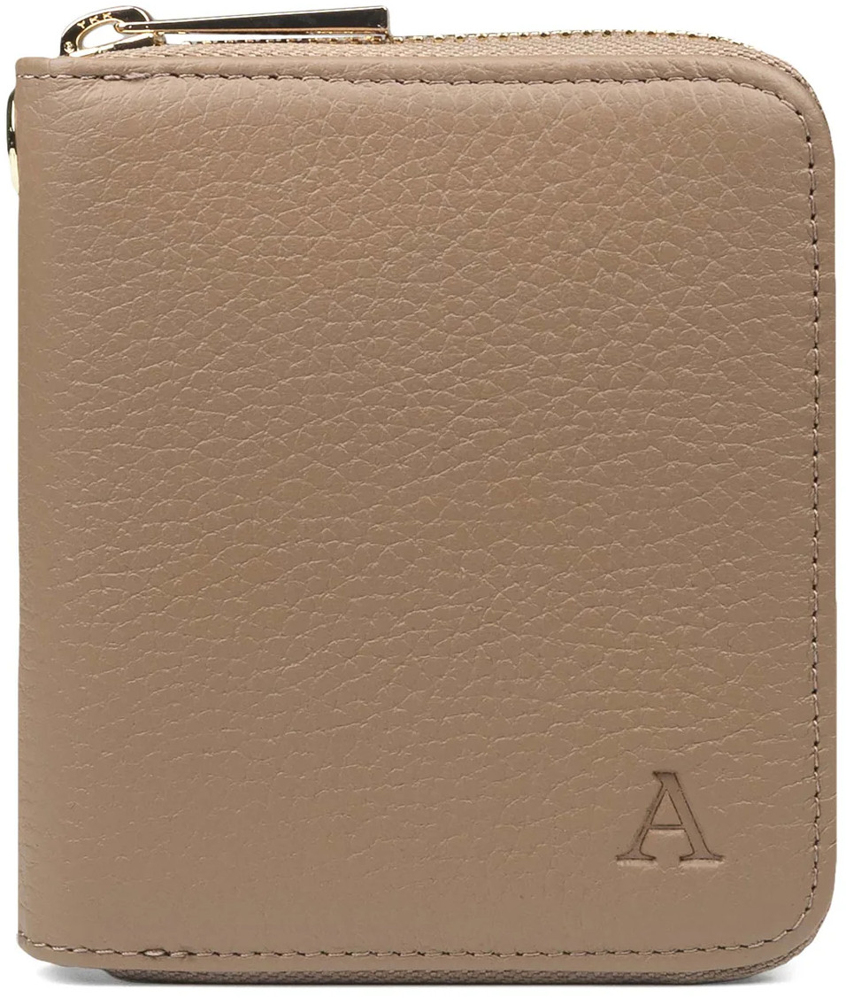 Aarni deer skin mini Clutch-wallet sand/gold