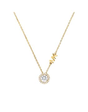 Michael Kors halo gold colored silver necklace MKC1208AN710