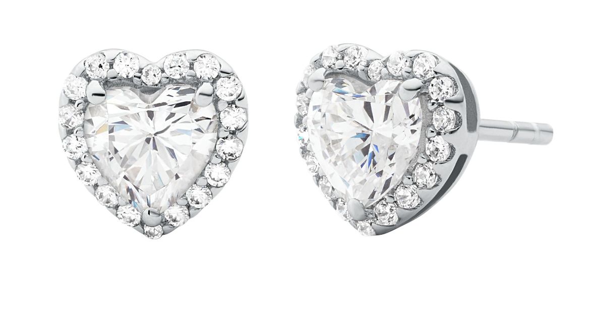 Michael Kors heart silver earrings MKC1519AN040