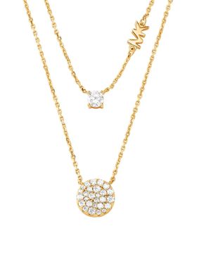 Michael Kors gold colored double silver necklace MKC1591AN710