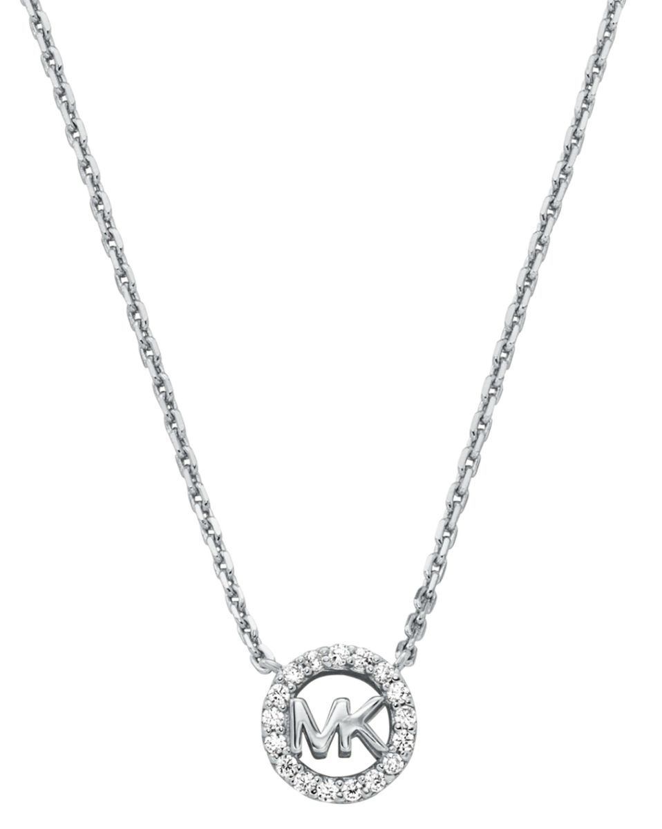 Michael Kors Premium MK silver necklace MKC1726CZ040