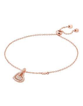 Michael Kors Love rose-gold colored silver heart bracelet MKC1748CZ791