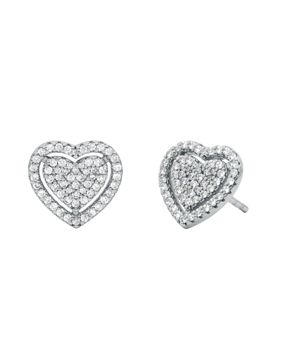 Michael Kors Love heart earrings silver MKC1750CZ040