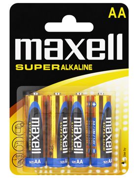 Maxell LR06 Super alkaline (AA) Batteries 4-Pack