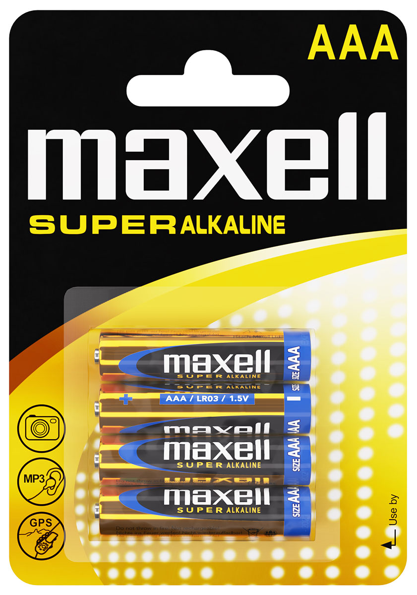 Maxell LR03 Super alkaline (AAA) Batteries 4-Pack