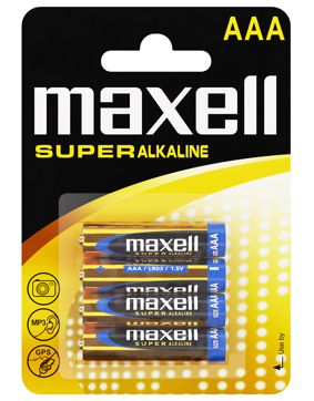 Maxell LR03 Super alkaline (AAA) Batteries 4-Pack