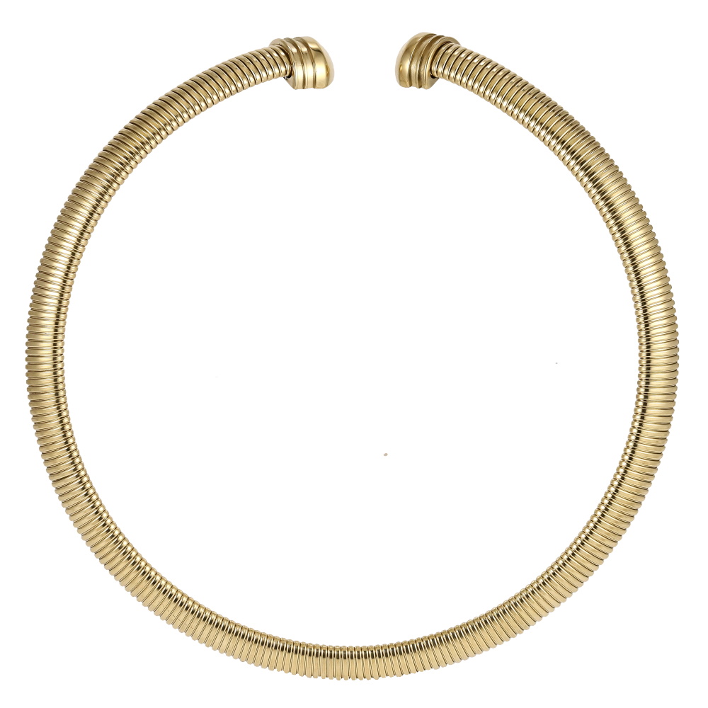 Lykka Trend gold-plated steel torque necklace