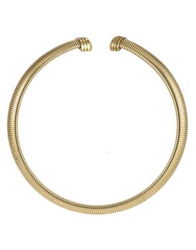 Lykken Trend gold-plated steel torque necklace