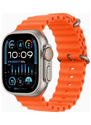 Apple Watch Ultra 2 GPS + Cellular 49mm Titanium Case with Orange Ocean Band MREH3KS/A
