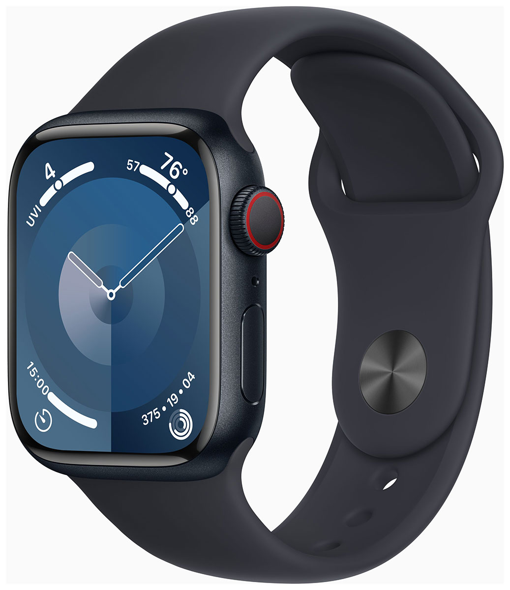 Apple Watch Series 9 GPS + Cellular 41mm Midnight Aluminium Case