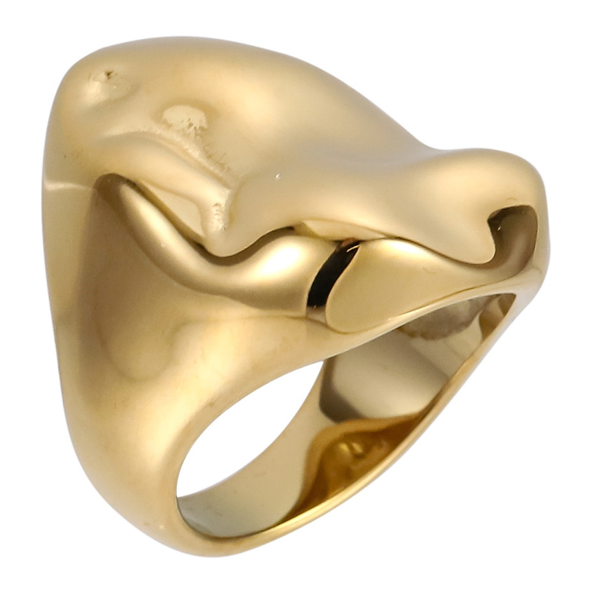 Lykken Trend gold-plated steel ring 29.7 mm