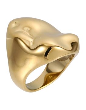 Lykken Trend gold-plated steel ring 29.7 mm