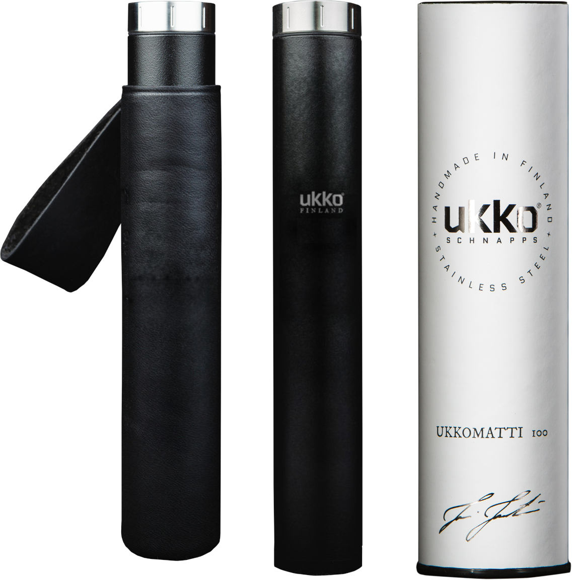 Ukkomatti 100 black Damaski pocket flask