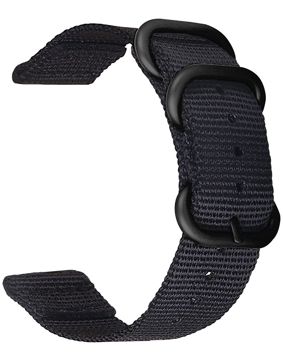 Tiera black nylon strap