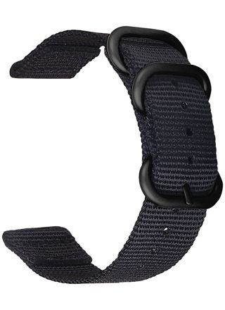 Tiera black nylon strap