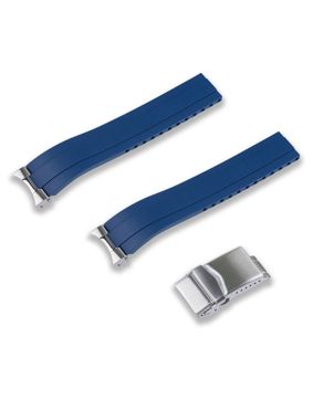 Crafter Blue blue FKM rubber band for Seiko 1965 Heritage Diver models MX03-143