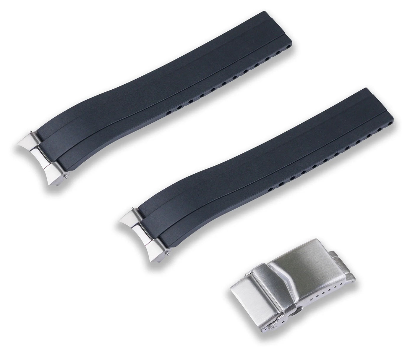 Crafter Blue black FKM rubber band for Seiko 1965 Heritage Diver models MX03-143