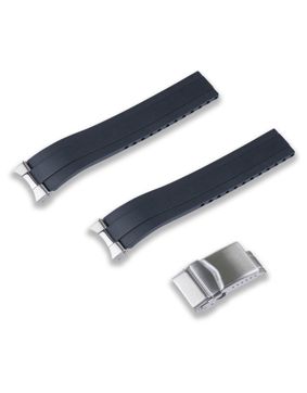 Crafter Blue black FKM rubber band for Seiko 1965 Heritage Diver models MX03-143