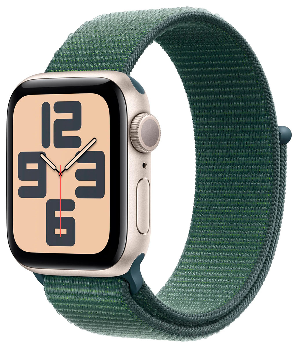 Apple Watch SE GPS 40mm Starlight Aluminium Case with Lake Green Sport Loop MXEH3QN/A Apple Watch SE GPS 40mm Starlight Aluminium Case with Lake Green Sport Loop MXEH3QN/A