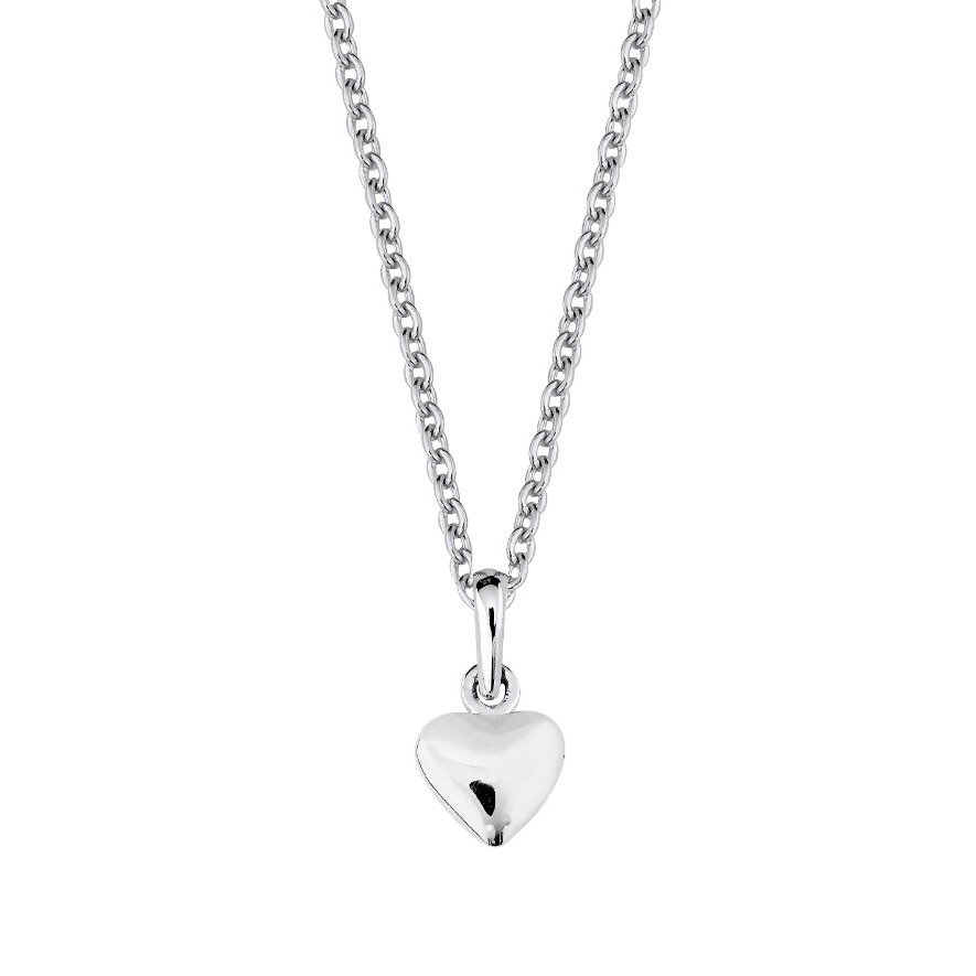 Lykka christening heart silver necklace 