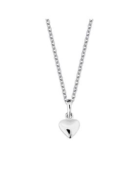 Lykka christening heart silver necklace