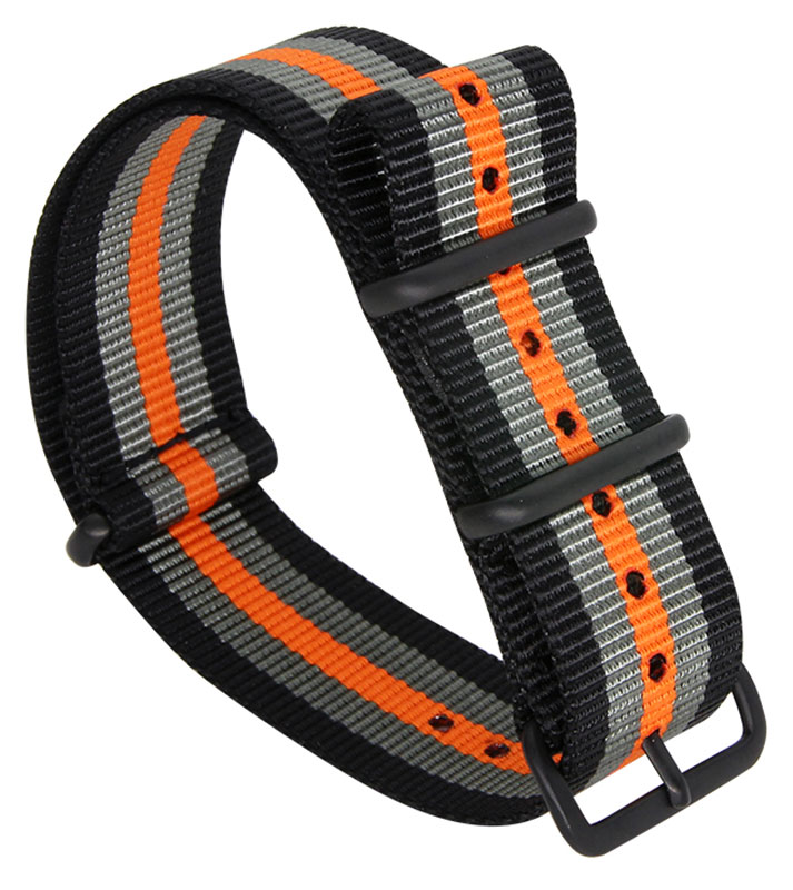 Grey orange nato strap top