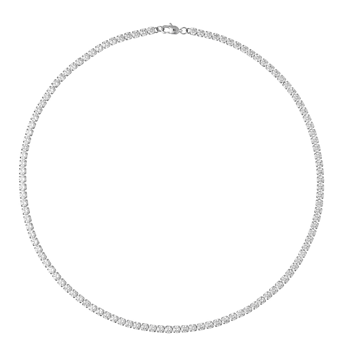 Mockberg Shiny Tennis necklace silver-colored MB0018