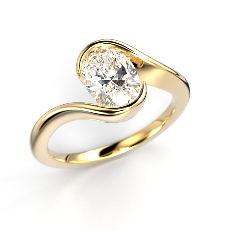 Festive Auréa 1.00 ct – VKS Winner 2025 diamond ring 14-734-100-KK-HSI1