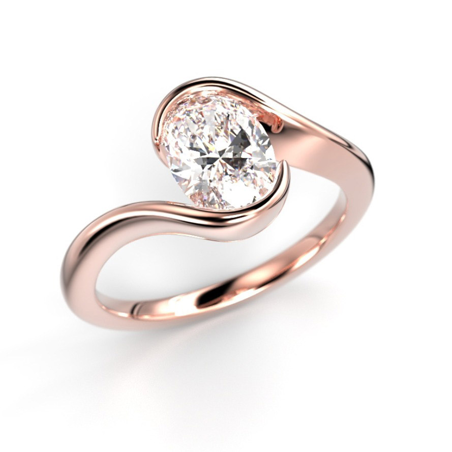 Festive Auréa 1.00 ct – VKS Winner 2025 diamond ring 14-734-100-PK-HSI1