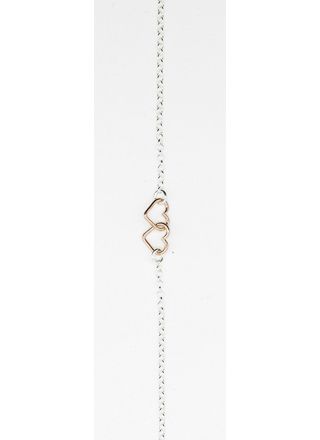 Silver ancle chain Rose hearts NK38/25