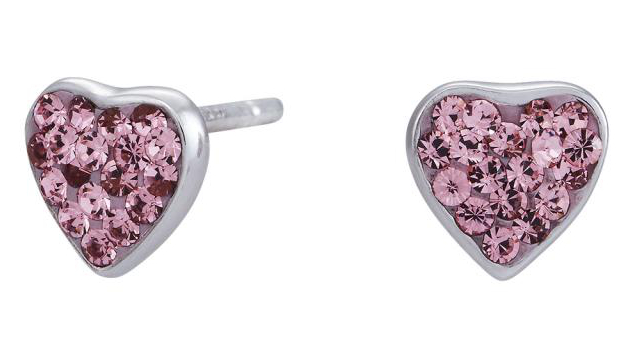 Nordahl Jewellery kids' heart pink 7 mm earrings 325 101