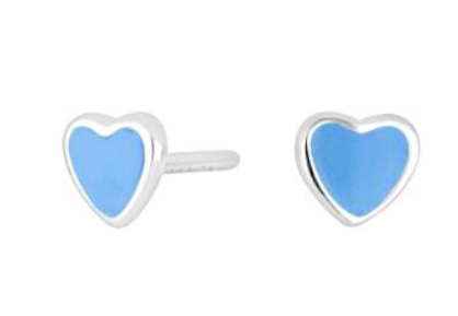 Nordahl Jewellery kids' heart blue earrings 325 152