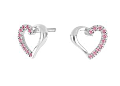 Nordahl Jewellery kids' heart pink earrings 325 172