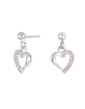 Nordahl Jewellery kids' heart pink earrings 325 173