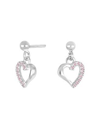 Nordahl Jewellery kids' heart pink earrings 325 173
