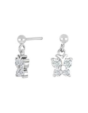 Nordahl Jewellery kids' butterfly white earrings 325 177