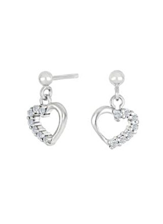 Nordahl Jewellery kids' heart white earrings 325 179