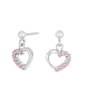 Nordahl Jewellery kids' heart pink earrings 325 181