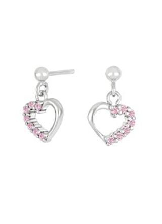 Nordahl Jewellery kids' heart pink earrings 325 181