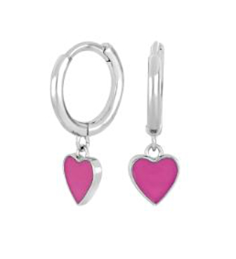 Nordahl Jewellery kids' heart pink earrings 345 352