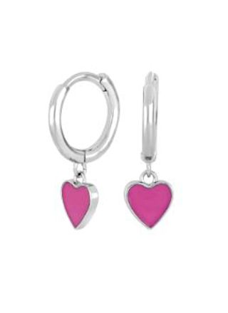 Nordahl Jewellery kids' heart pink earrings 345 352