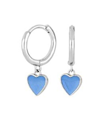 Nordahl Jewellery kids' heart blue earrings 345 353