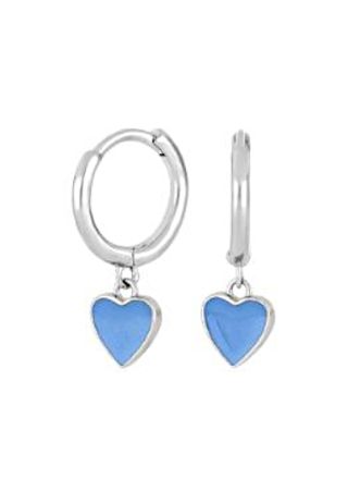 Nordahl Jewellery kids' heart blue earrings 345 353