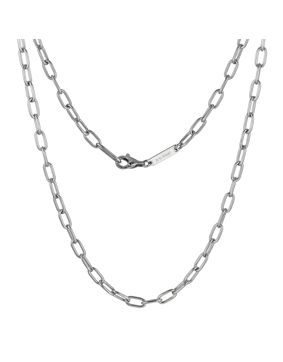 Lykka Strong silver-colored paperclip chain necklace 50 cm