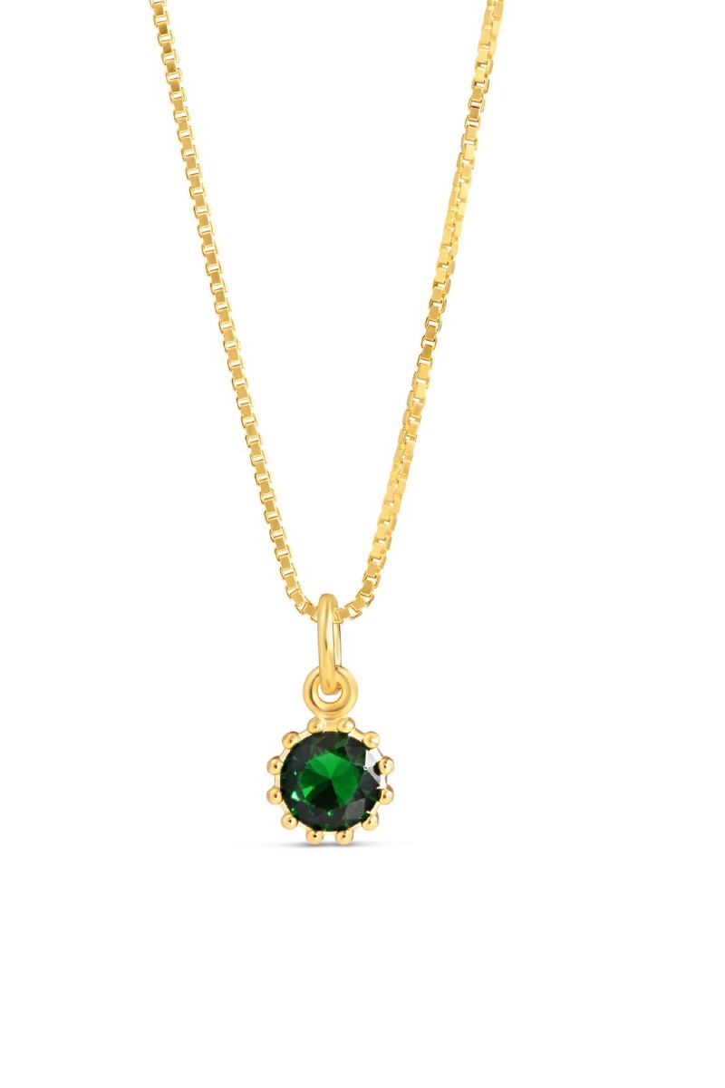 Lempikoru Bud pendant green gold plated 5207702450