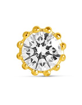 Lempikoru Bud stud earring clear gold plated 5307601000