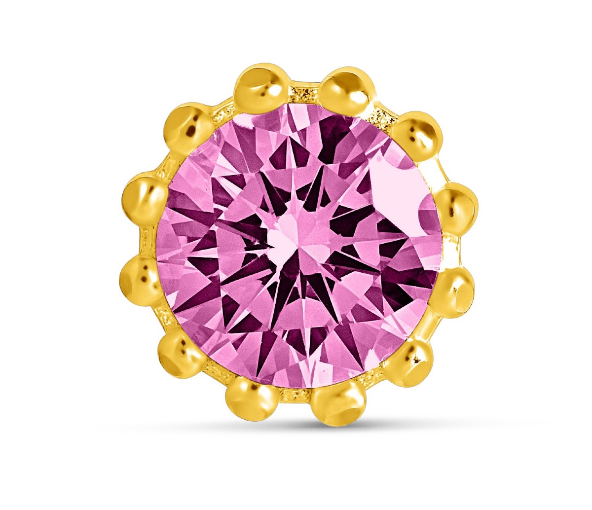 Lempikoru Bud stud earring pink gold plated 5307606000